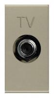 Розетка телевизионная одиночная TV 1мод. Zenit с накладкой шампань ABB 2CLA215000N1901