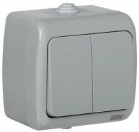 Выключатель 2-кл 1п ОП AQUATIC ВС-20-2-0-А 10А IP54 GENERICA EVA20-K03-10-54