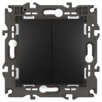 Переключатель 2-кл. СП Elegance 14-1106-05 10А IP20 250В 10AX механизм антрацит Эра Б0034247