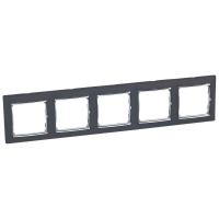 Рамка 5-м СП Valena IP20 горизонт. ноктюрн/серебр. Leg 770395