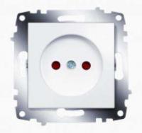 Розетка 1-м СП Cosmo 16А IP20 без заземл. защ. шторки механизм бел. ABB 619-010200-286