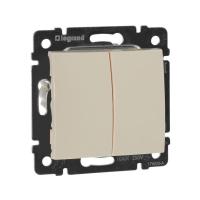Выключатель 2-кл. СП Valena 10А IP31 250В механизм сл. кость IEK 774305