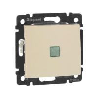 Выключатель 1-кл. СП Valena 10А IP31 250В с зел. индикацией механизм сл. кость IEK 774310