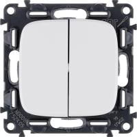 Выключатель 2-кл. СП Valena Allure 10А IP20 250В с лицев. панелью безвинтов. зажимы механизм бел. Leg 752705