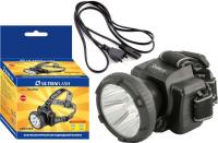 Фонарь аккумуляторный налобный LED5365 5LED 2 режима 220В пластик. черн. (бокс) Ultraflash 11648
