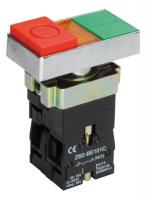 Кнопка LAY5-BW8465 "I-O" 1НО сдвоенная с подсветкой KARAT IEK BBD40-BW-K51