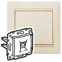 Розетка телефонная 2-м СП Valena RJ11 IP20 механизм сл. кость (DIY-упак.) IEK 696742