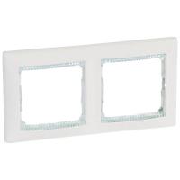 Рамка 2-м Valena горизонт. бел. кристалл (блист.) IEK 694244