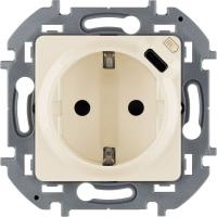 Розетка 1-м СП Inspiria 16А IP20 250В 2P+E немецк. стандарт с заряд. устр. USB тип C 1.5А 5В механизм сл. кость IEK 673771