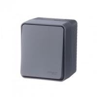 Переключатель проходной 1-кл. ОП AtlasDesign PROFI IP54 10AX антрацит SE ATN544061