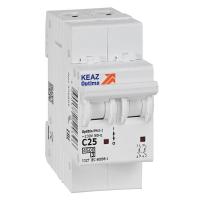 Выключатель автоматический модульный 2п C 25А 4.5кА OptiDin BM63-2C25-4.5-УХЛ3 КЭАЗ 326805