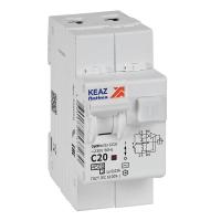 Выключатель автоматический дифференциального тока 2п OptiDin D63-22C20-AC-У3 C20 30мА 4.5кА с защитой от сверхтоков КЭАЗ 328099