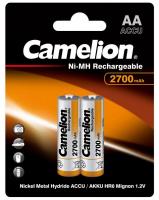 Аккумулятор AA/R6 2700мА.ч NI-MN BP-2 металлик (блист.2шт) Camelion 7371