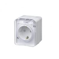 Розетка 1-м ОП AtlasDesign PROFI 16А IP54 250В заземл. защ. шторки бел. SE ATN540145