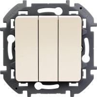 Выключатель 3-кл. Inspiria 20А IP20 250В 10AX механизм сл. кость IEK 673641
