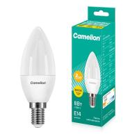 Лампа светодиодная LED8-C35/830/E14 8Вт свеча 3000К тепл. бел. E14 720лм 220В Camelion 12385