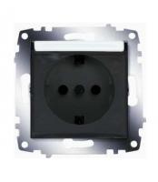 Розетка 1-м СП Cosmo 16А IP20 с заземл. с крышкой механизм бел. ABB 619-010200-218