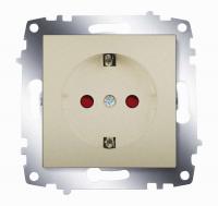 Розетка 1-м СП Cosmo 16А IP20 с заземл. защ. шторки механизм титаниум ABB 619-011400-243