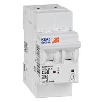 Выключатель автоматический модульный 2п C 50А 4.5кА OptiDin BM63-2C50-4.5-УХЛ3 КЭАЗ 326808