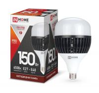 Лампа светодиодная LED-HP-PRO 150Вт грушевидная 6500К холод. бел. E27 14250лм 150-275В с адаптером E40 бел. IN HOME 4690612035703