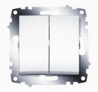 Выключатель 2-кл. 1мод. СП Cosmo 10А IP20 механизм бел. ABB 619-010200-202