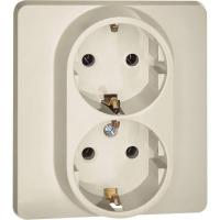 Розетка Inspiria 16А 250В 2х2P+E немецк. стандарт сл. кость IEK 673751