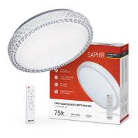 Светильник светодиодный COMFORT SAPHIR 75Вт 3000-6500К 6000лм 230В 500х115мм с пультом ДУ IN HOME 4690612035123