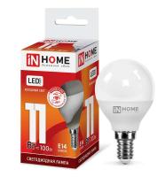 Лампа светодиодная LED-ШАР-VC 11Вт шар 6500К холод. бел. E14 1050лм 230В IN HOME 4690612024929