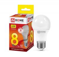 Лампа светодиодная LED-A60-VC 8Вт грушевидная 3000К тепл. бел. E27 760лм 230В IN HOME 4690612024004