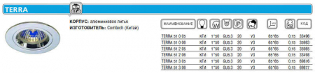 Светильник TERRA 51 0 06 Комтех P00352