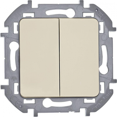 Выключатель 2-кл. Inspiria 10А IP20 250В 10AX механизм сл. кость IEK 673621