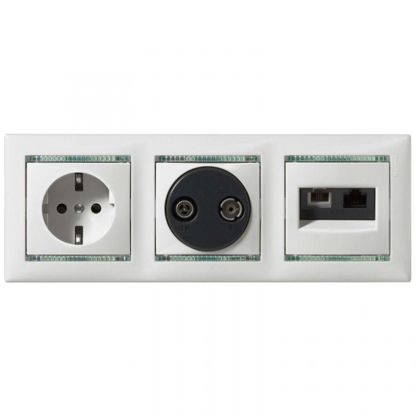 Розетка 1-м СП Valena 16А IP21 230/250В 2P+E с заземл. защ. шторки на винтах механизм сл. кость IEK 774321
