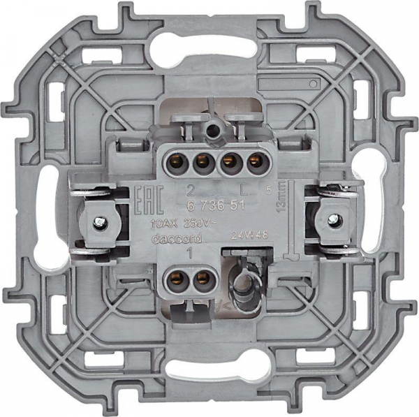 Переключатель 1-кл. Inspiria 10А IP20 250В 10AX механизм сл. кость IEK 673651