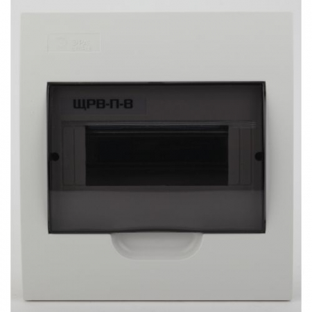 Бокс встраиваемый ЩРВ-П-8 8мод. IP41 пластик SIMPLE NO-box_simple-plastic_8_flush BOXF08 Эра Б0041511