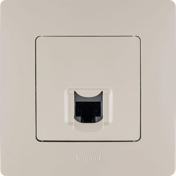 Розетка компьютерная 1-м СП Etika RJ45 кат.5E UTP механизм сл. кость IEK 672341