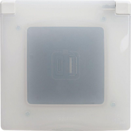 Рамка 1-м Etika IP44 с защ. крышкой бел. IEK 672550