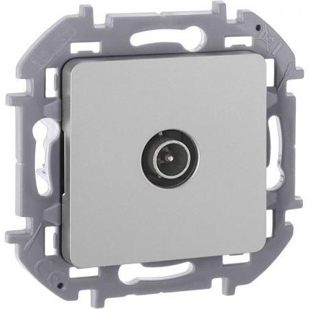 Розетка телевизионная проходная TV 1вых. СП Inspiria 14дБ 5-862мГц механизм алюм. IEK 673862