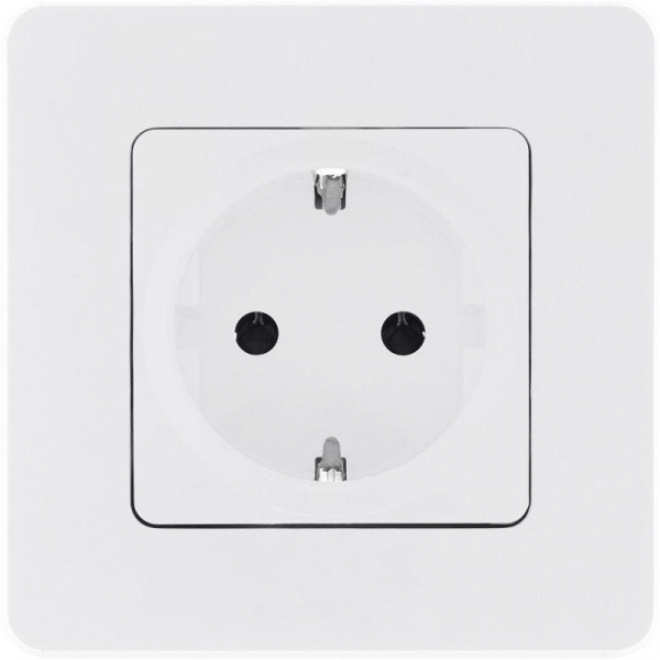 Розетка 1-м СП Inspiria 16А IP20 250В 2P+E немецк. стандарт механизм бел. IEK 673720