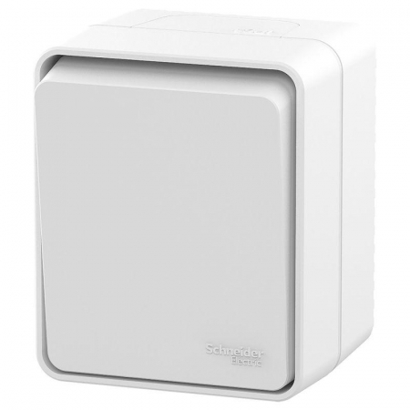 Выключатель кнопочный 1-кл. ОП AtlasDesign PROFI IP54 10АХ бел. SE ATN540115