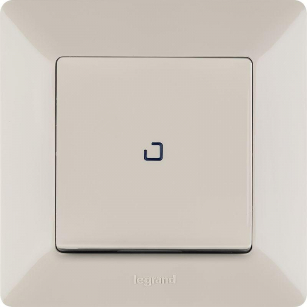 Выключатель 1-кл. СП Valena Life 10А IP20 250В 10AX с подсветкой с лицев. панелью механизм сл. кость Leg 752510