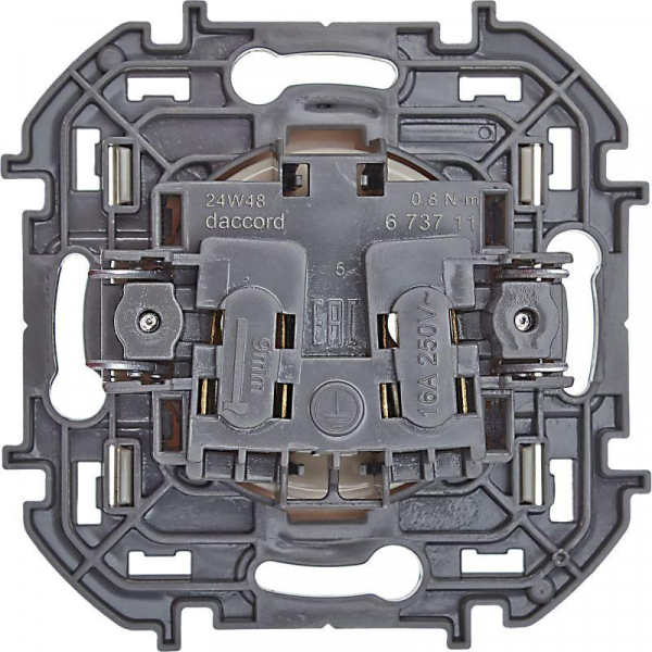 Розетка 1-м СП Inspiria 16А IP20 250В 2P механизм сл. кость IEK 673711