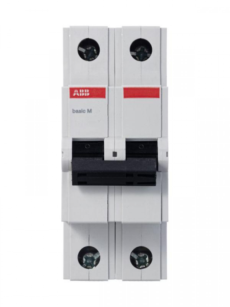 Выключатель автоматический модульный 2п C 63А 4.5кА Basic M BMS412C63 ABB 2CDS642041R0634