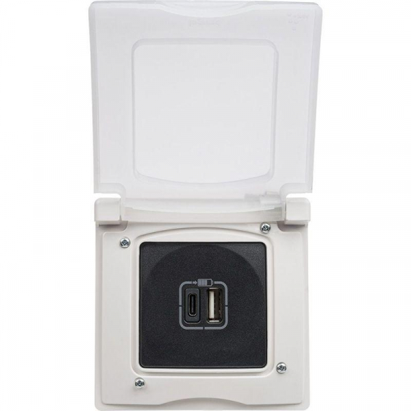 Рамка 1-м Etika IP44 с защ. крышкой бел. IEK 672550