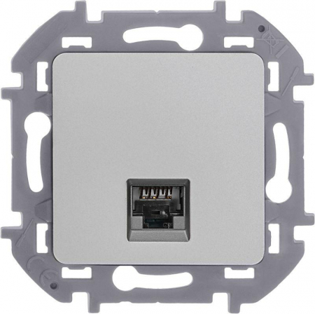 Розетка компьютерная Inspiria RJ45 кат.5E UTP алюм. IEK 673827