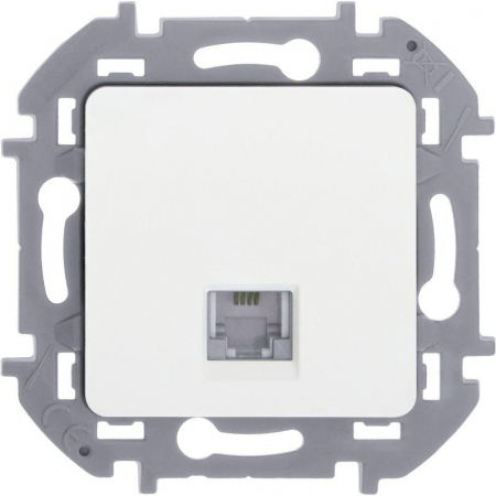 Розетка телефонная Inspiria RJ11 механизм бел. IEK 673820