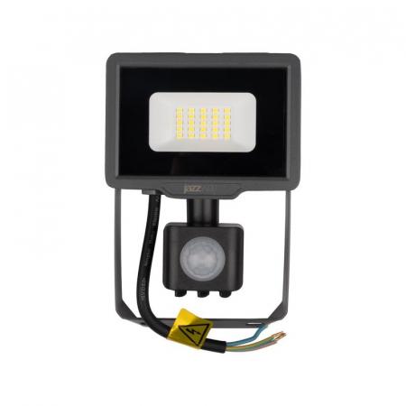 Прожектор светодиодный PFL-C3 SENSOR 20Вт 6500К IP65 ДО закален. прозр. стекло датчик движения инфракрасный JazzWay 5026926A
