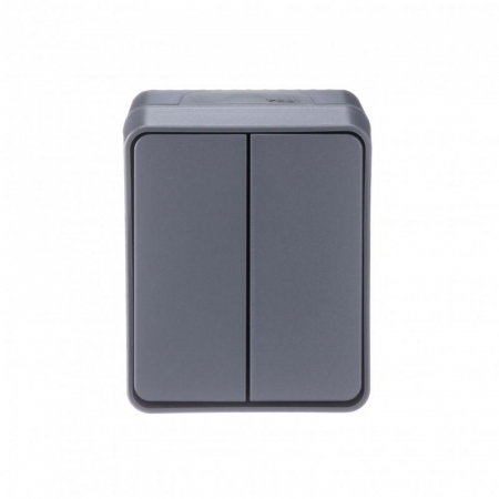 Выключатель 2-кл. ОП AtlasDesign PROFI IP54 10AX антрацит SE ATN544051