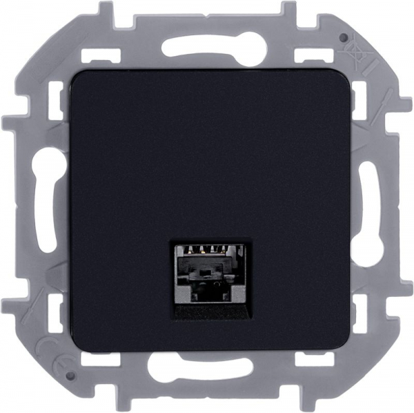 Розетка компьютерная СП Inspiria RJ45 кат.5E UTP IP20 антрацит IEK 673828