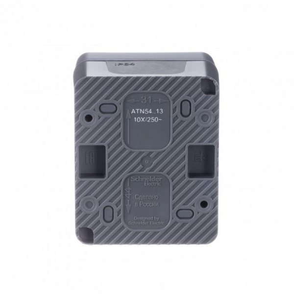 Выключатель 1-кл. ОП AtlasDesign PROFI IP54 10AX с подсветкой антрацит SE ATN544013