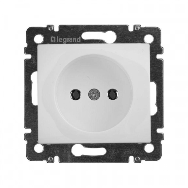 Розетка 1-м СП Valena 16А IP21 без заземл. на винтах механизм бел. IEK 774416